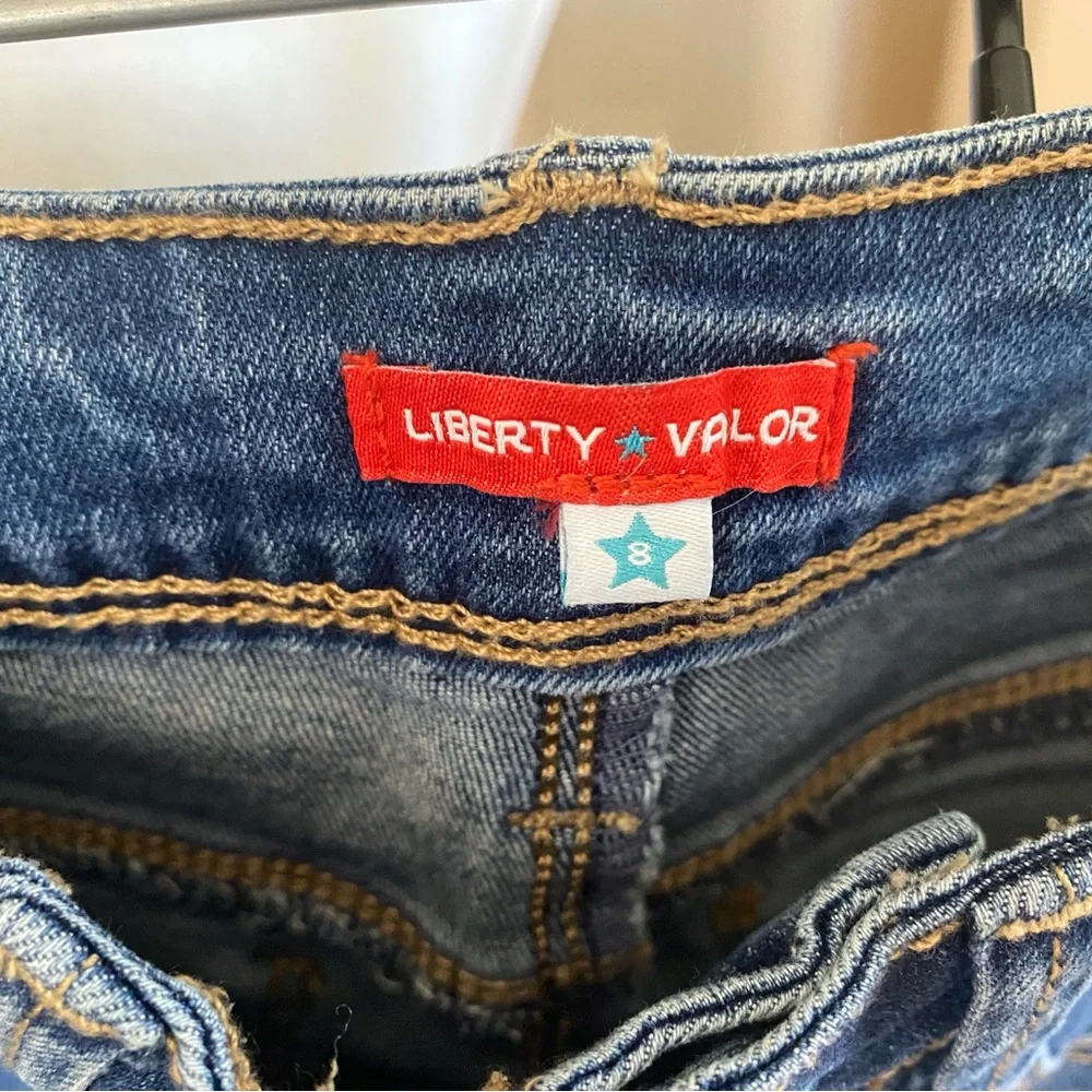 Set of Two Kids Old Navy and Liberty Valor Blue Denim Stretch Slim Fit Jeans
